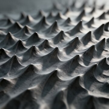 Extreme macro closeup of shark skin denticles catching directional light with slate gray organic ridged texture filling the frame
