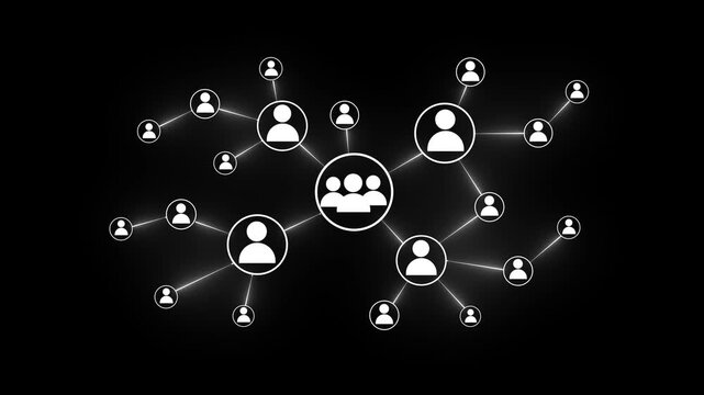 Audience segmentation and customer network targeting concept. Person selecting connected group icon. customer profiling, market segmentation, lead targeting, community reach digital marketing strategy