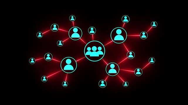 Audience segmentation and customer network targeting concept. Person selecting connected group icon. customer profiling, market segmentation, lead targeting, community reach digital marketing strategy