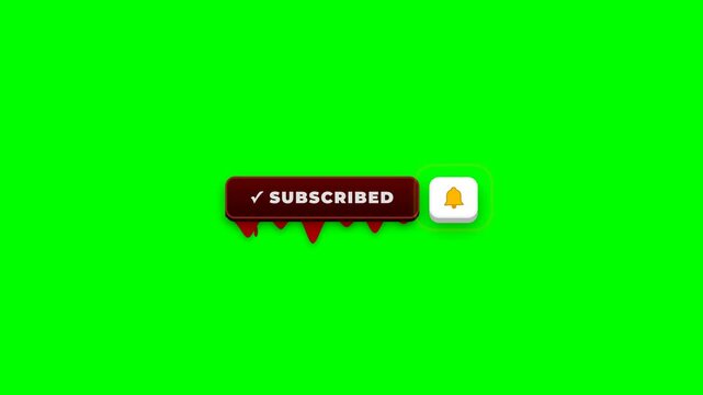Halloween Subscribe Button Animation with Sound Effect for Spooky Content Creation - Animated Graphic