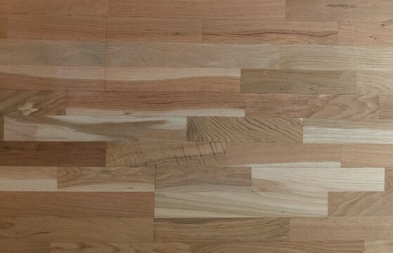 Macro texture of wooden parquet flooring or butcher block wooden countertop surface