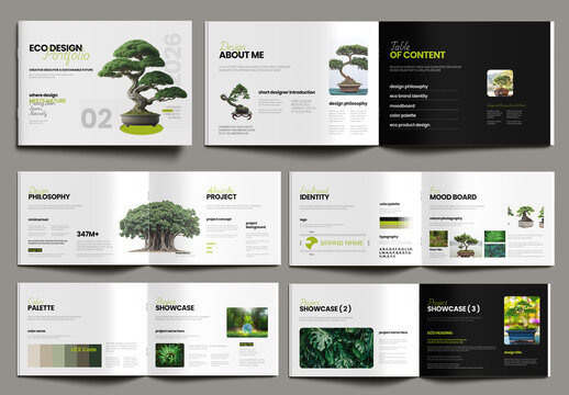 Eco Portfolio Presentation Template for Sustainable Design Projects