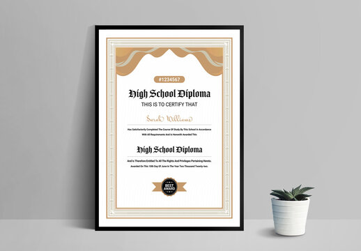 Certificate Design Design Template