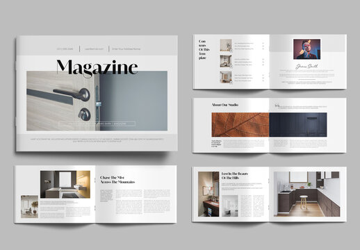 Minimal Travel Magazine Template with Adventure Editorial Layout