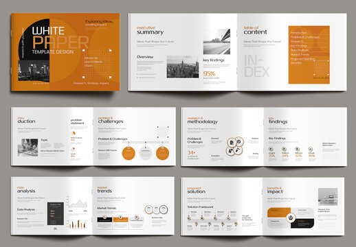 White Paper Brochure Template for Business and Research