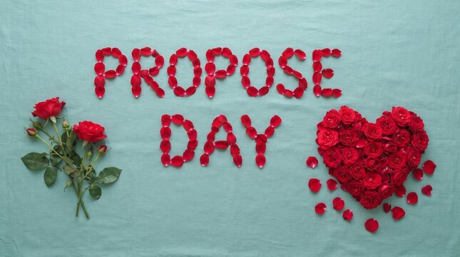 Celebrating propose day with roses