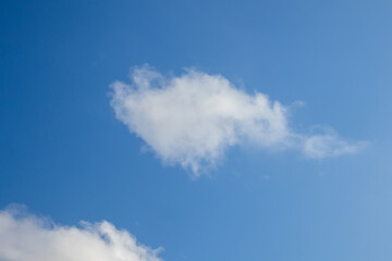 Fototapeta premium Single White Cloud in Clear Blue Sky