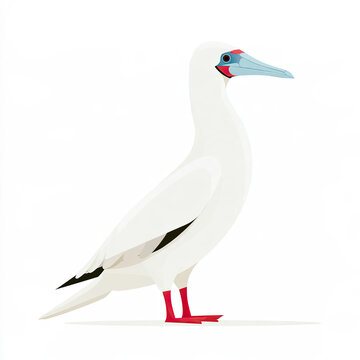 vibrant red-footed booby tropical seabird with striking features
