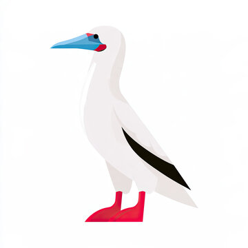transparency red footed booby tropical seabird with red feet