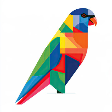 transparent rainbow lorikeet tropical parrot vector illustration