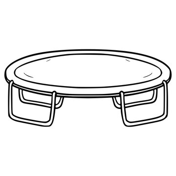 trampoline illustration hand drawn outline vector