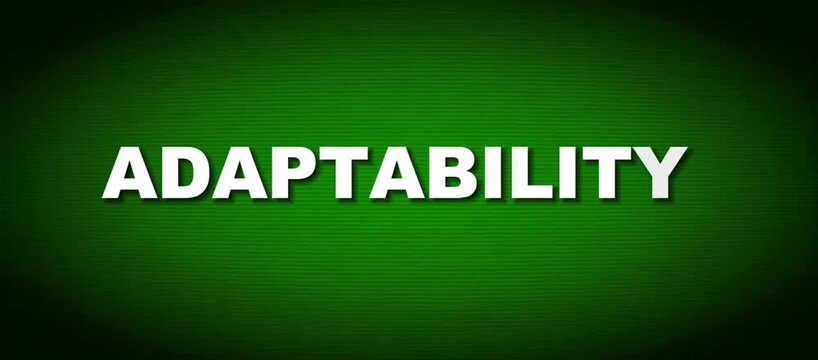 Adaptability and Flexible Thinking in a Changing Business Environment Kinetic Typography Loop