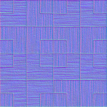Textured Square Tile Grid Normal Map