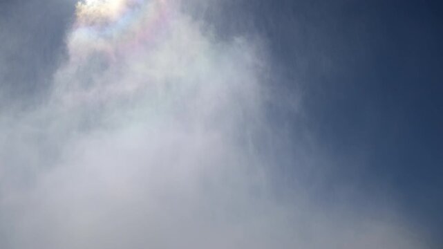 Victoria Falls spray rising into the sky