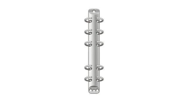 A metal spiral binder ring for notebooks, documents, and paper binding isolated on a white background