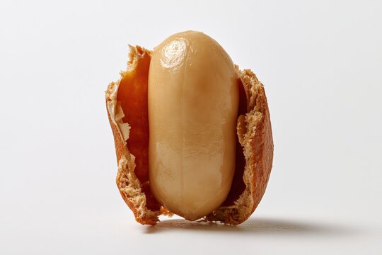 Close-up of a sausage inside a bun on