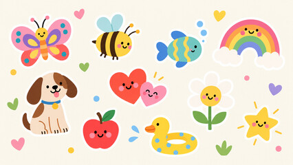 Obraz premium cartoon animal illustration for kids 
