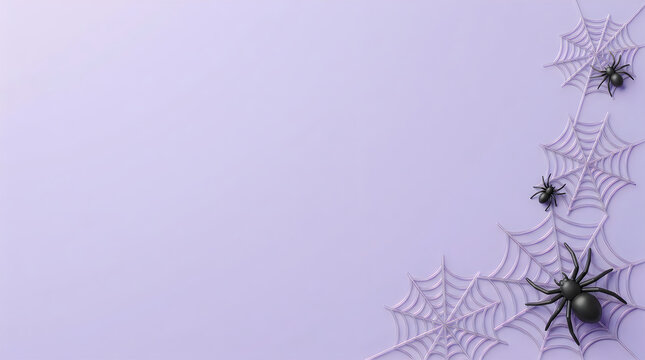 Black spider on white spiderweb background