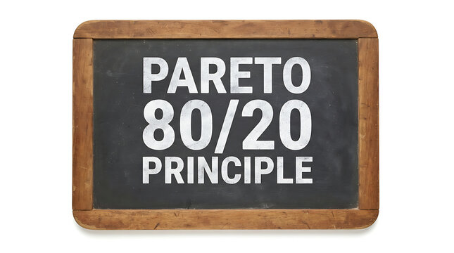 Pareto principle 80 20 rule sign