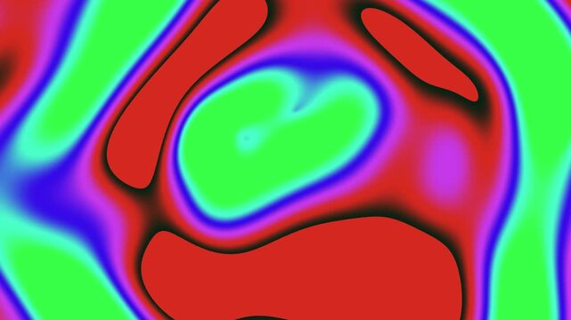 Abstract Liquid Motion Background With Vibrant Neon Colors and Smooth Flowing Rhythmic Waves