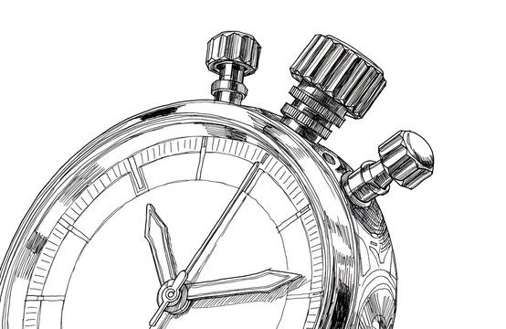 Vintage stopwatch with two knobs on top