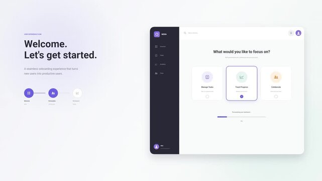 Modern UI UX Web Dashboard Interface Animation