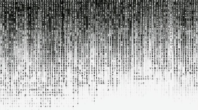 falling matrix code rain digital background pattern