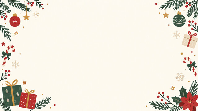 christmas background with holly