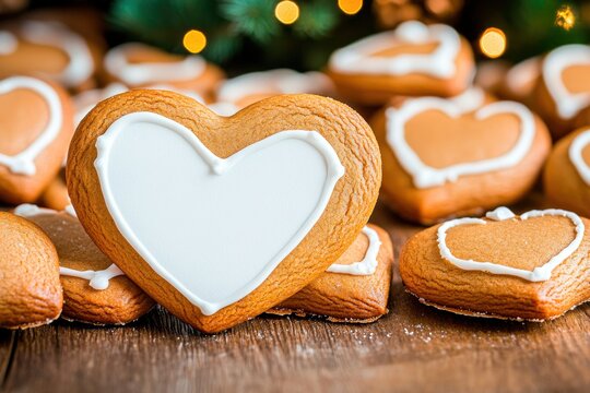Delicious holiday cookies decorated with colorful sprinkles and chocolate chips