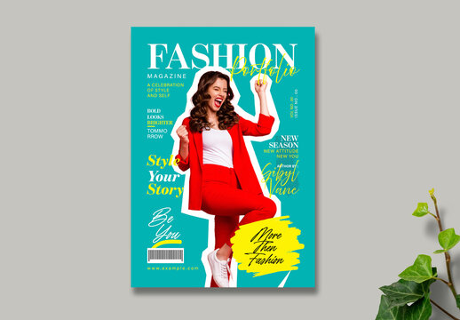 Fashion Magazine Cover Page Template Layout