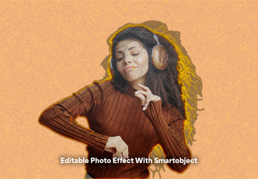 Artistic Photo Manipulation Effect with Textured