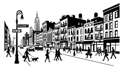 Obraz premium Fulton Street, New York City