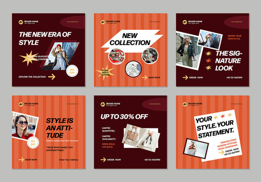 Fashion Social Media Post Template Layout