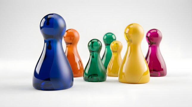 Colorful leasure board game pawn