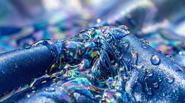 Macro photo of water and satin merging 2k 20260919103023 showing abstract micro structural details and textures with professional studio lighting