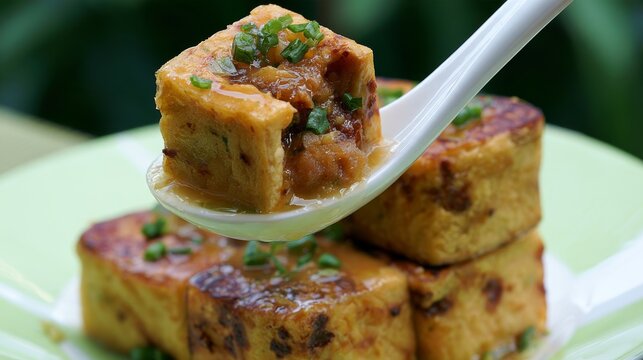 Hakka Stuffed Tofu, Traditional Chinese Hakka Cuisine, Homemade Savory Tofu Dish