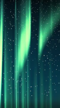 Aurora Borealis Display: Ethereal green lights of the aurora borealis dance across a starry night sky, creating a breathtaking natural phenomenon.