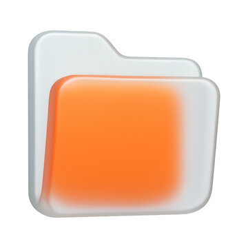 PNG Glossy orange file folder icon