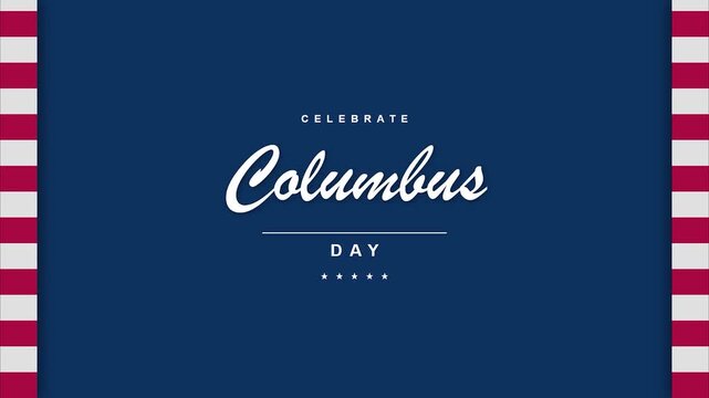 Columbus day celebration greeting banner layouts minimalist typographic flat design social media post graphic templates patriotic american theme backdrop