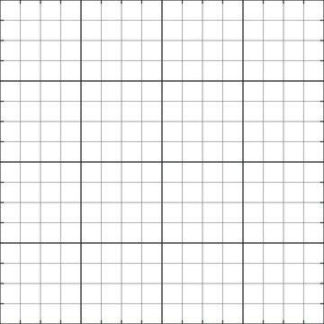 Technical drafting grid with tick marks on transparent background
