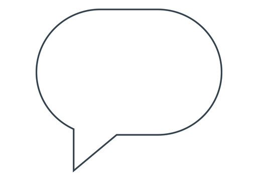 Charcoal Round Speech Bubble Outline Icon Isolated on Transparent Background PNG Chat Vector