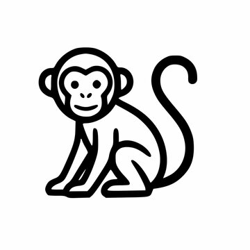 vector illustration of a monkey