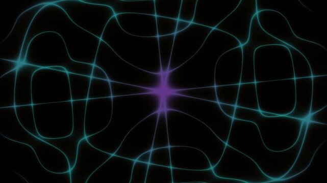 Abstract glowing grid lines animation