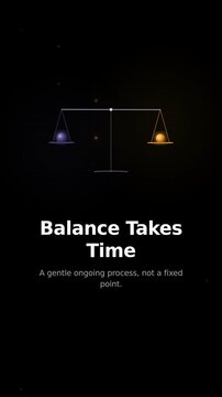 Abstract Glowing Scale Illustrating Bipolar Mood Swings and Achieving Balance