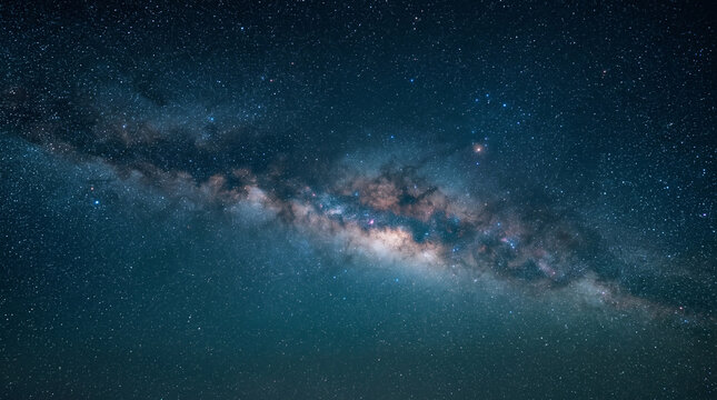 stars filling night sky with milky way galaxy background