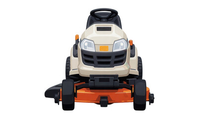 Fototapeta premium Riding Lawn Mower Front View Transparent Background