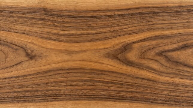 Detailed horizontal walnut wood grain texture featuring rich warm brown tones with elegant dark swirls and natural organic patterns for sophisticated interior design background surfaces
