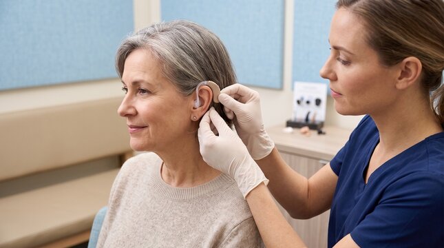 Gentle hearing support fitting by audiology specialist