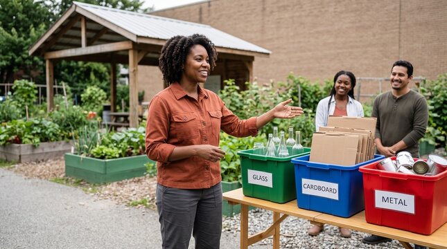 Neighborhood outreach shares reuse habits outdoors
