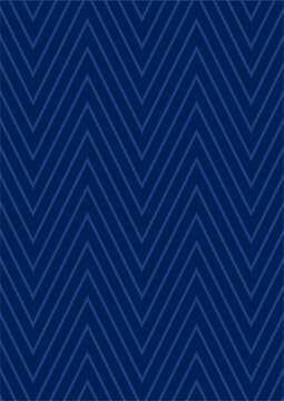 Vertical light blue herringbone and chevron zigzag geometric seamless line pattern on dark navy blue background, ideal for modern textile fabric, wallpaper, backdrop, or cover design.